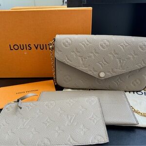 Louis Vuitton Taupe Monogram Clutch